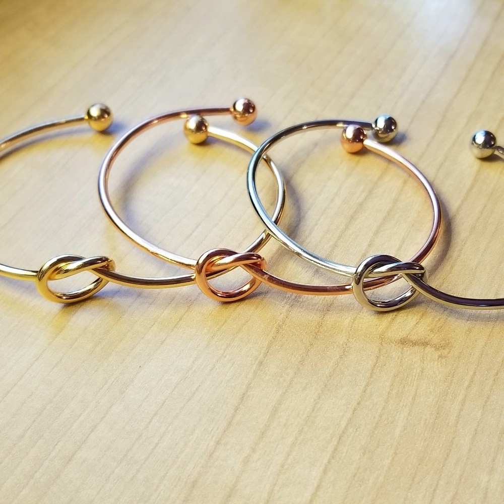 Gold/Rose Gold/Silver Knot Bracelets!